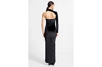 Marcella Women's Manhattan Velvet Slit Gown