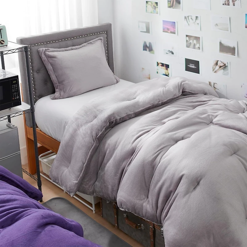 Thicker Than Thick - Coma Inducer Comforter Set - Standard Plush Filling - Opal Gray