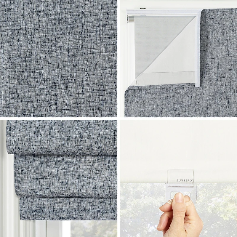 Somerton Textured 100% Blackout Cordless Roman Shade