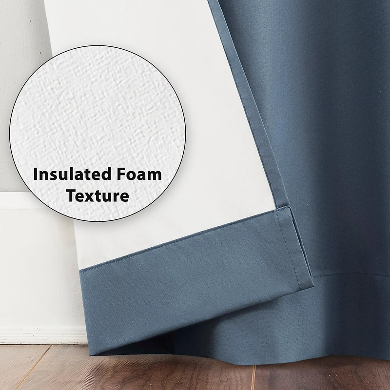 Cyrus Thermal 100% Blackout Back Tab Curtain Panel