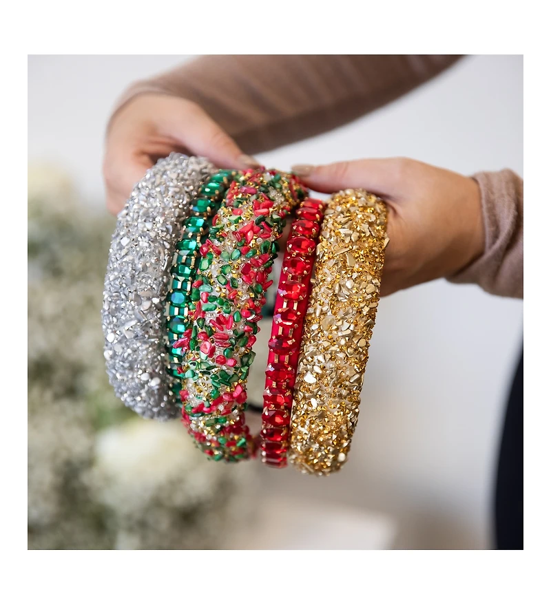 Limited Edition All That Glitters Headband - Christmas Red + Green
