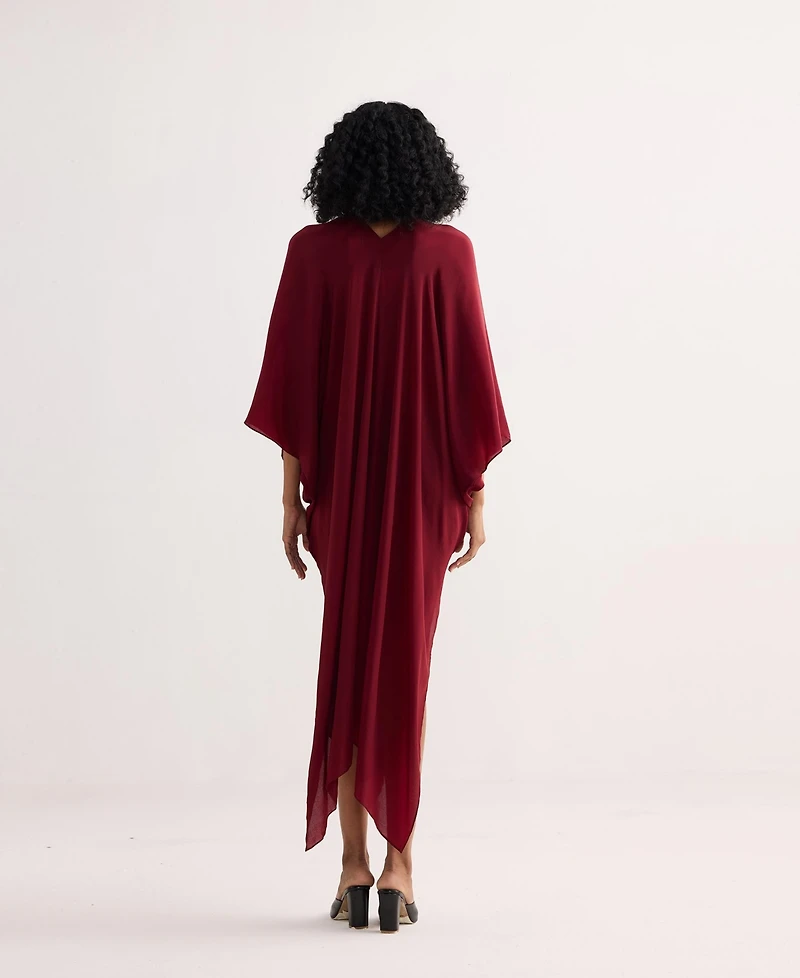 Reistor Women's Front twist Kaftan Dress
