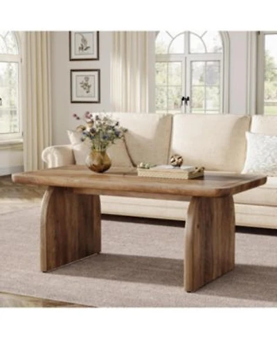 Tribesigns Rectangle Coffee Table 47 Inch Wood Rectangular Living Room Table Farmhouse Accent Center Table Low Cocktail Tea Table