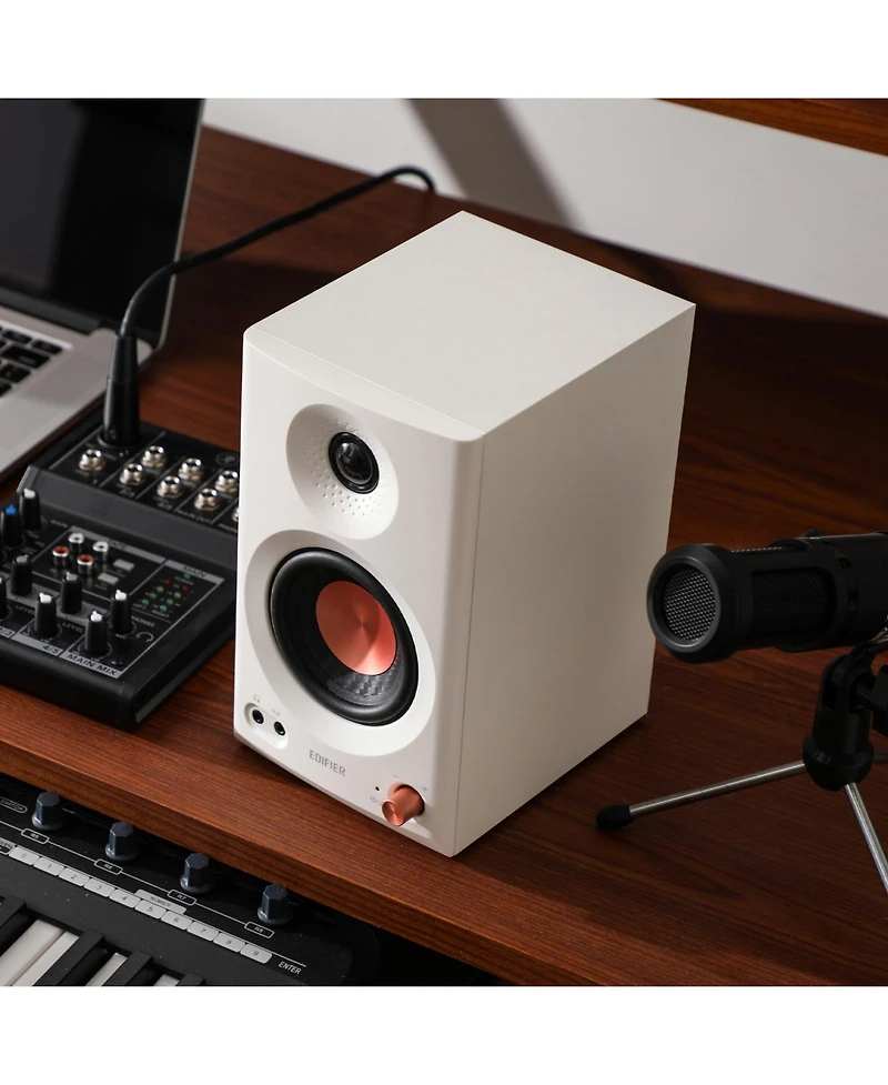 Hi-Res Audio Certified Monitor Speakers, Bluetooth V5.4 Active Bookshelf Speakers, 2.0 Computer Speaker (Pair)