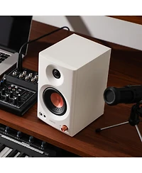 Hi-Res Audio Certified Monitor Speakers, Bluetooth V5.4 Active Bookshelf Speakers, 2.0 Computer Speaker (Pair)