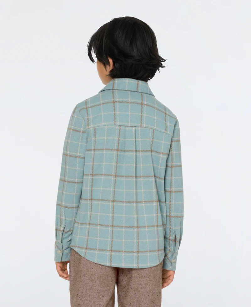 Scotch & Soda Big Boys Yarn Dye Knit Twill Button Up Shirt