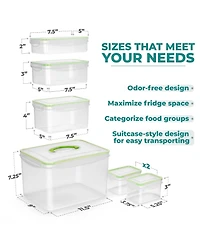 Sorbus 12 Piece Airtight Containers With Snap-on Lids- Bpa Free - For Kitchen, Pantry, Food Storage