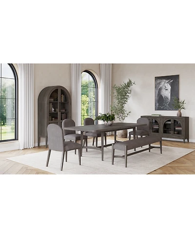 Griffith 6 Pc. Rectangular Dining Set (Table, 4 Side Chairs & Bench), Created for Macy's