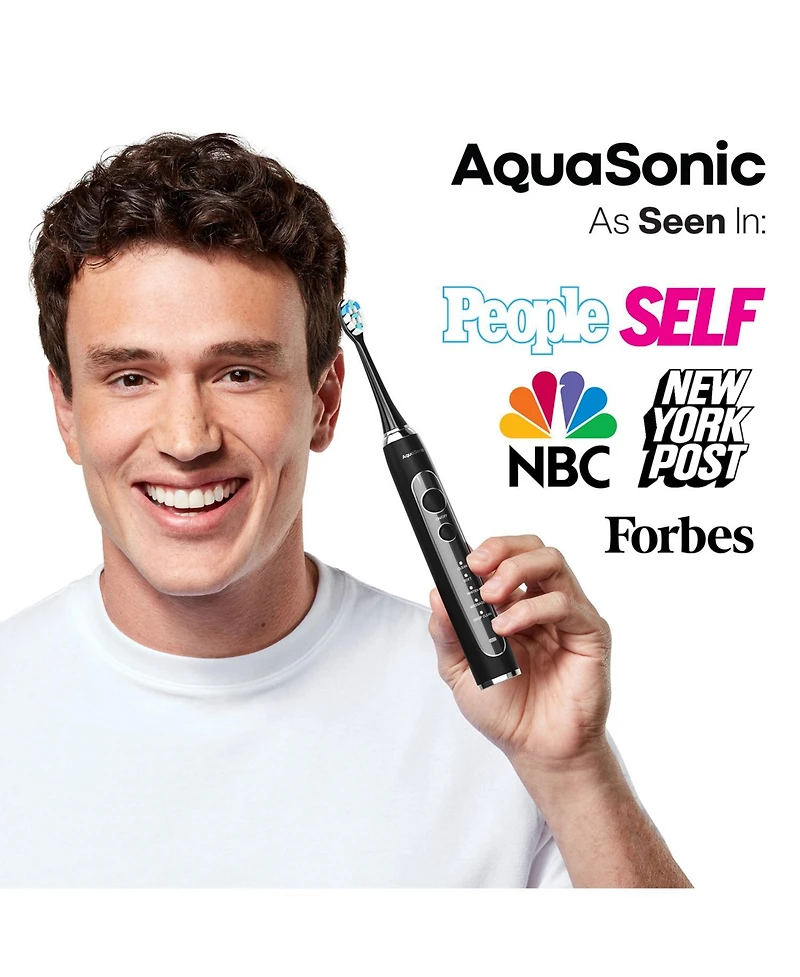 AquaSonic Elite - Advanced Ultra Whitening Rechargeable Toothbrush Set