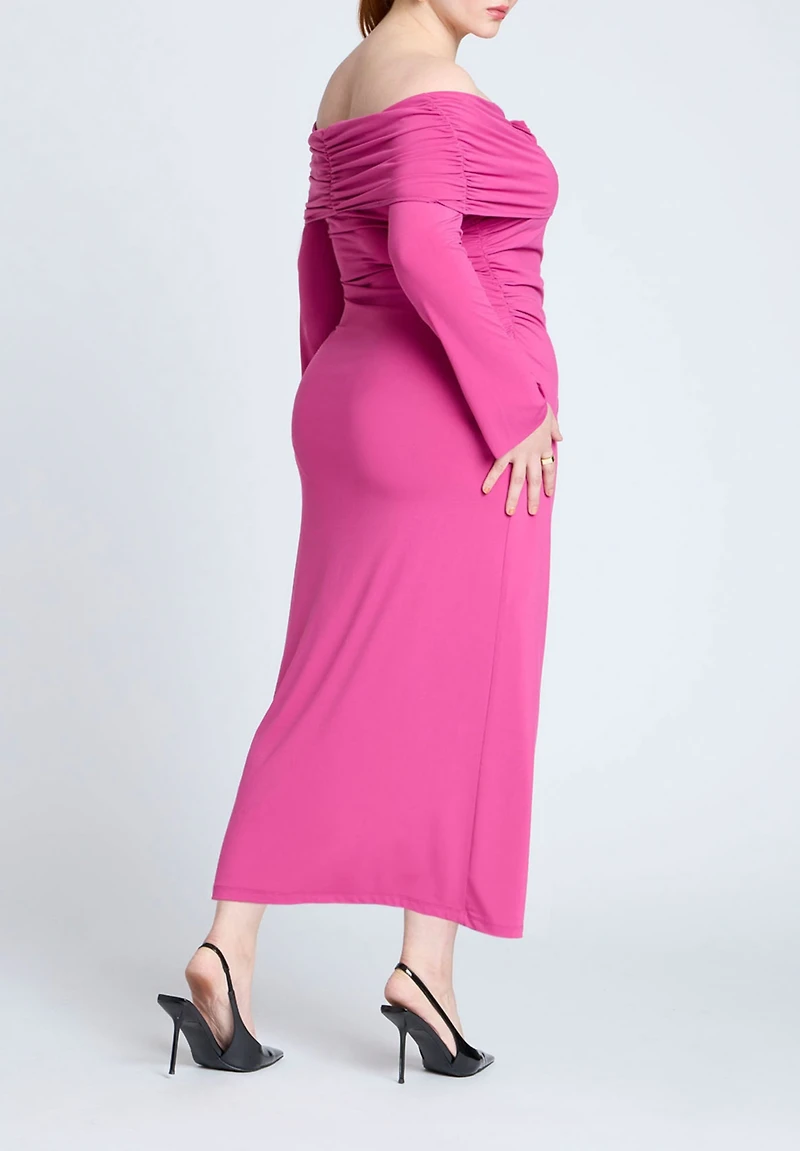 Eloquii Women's Off Shoulder Maxi Dress