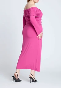 Eloquii Women's Off Shoulder Maxi Dress