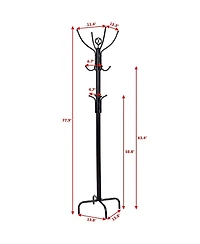 Gouun Metal Coat Rack with 12 Hooks