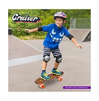 Hurtle 6'' Pp Deck Skateboard, Mini Cruiser Skateboard for Kids, Teens, and Adults