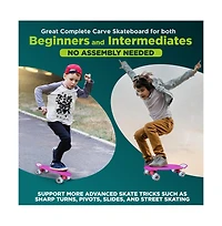 Hurtle 6'' Pp Deck Skateboard, Mini Cruiser Skateboard for Kids, Teens, and Adults