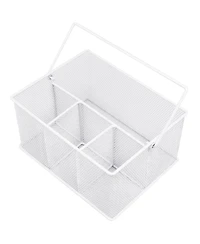 Sorbus Mesh Utensil Caddy - Organize & Serve in Style! Perfect for Kitchen, Parties, and More. Multi-purpose with Compartments & Sturdy Handle
