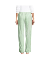 Lands' End Women's Tall Print Flannel Pajama Pants