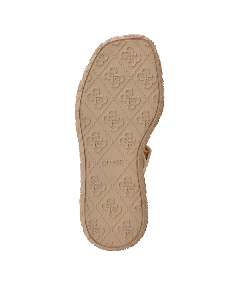 Guess Women's Lanara Quattro G Sporty Platform Footbed Sandals