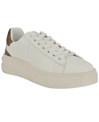 Guess Women's Elbina Contrast Heel Lace-Up Sneakers