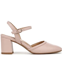 Naturalizer Wave Square Toe Ankle Strap Pumps