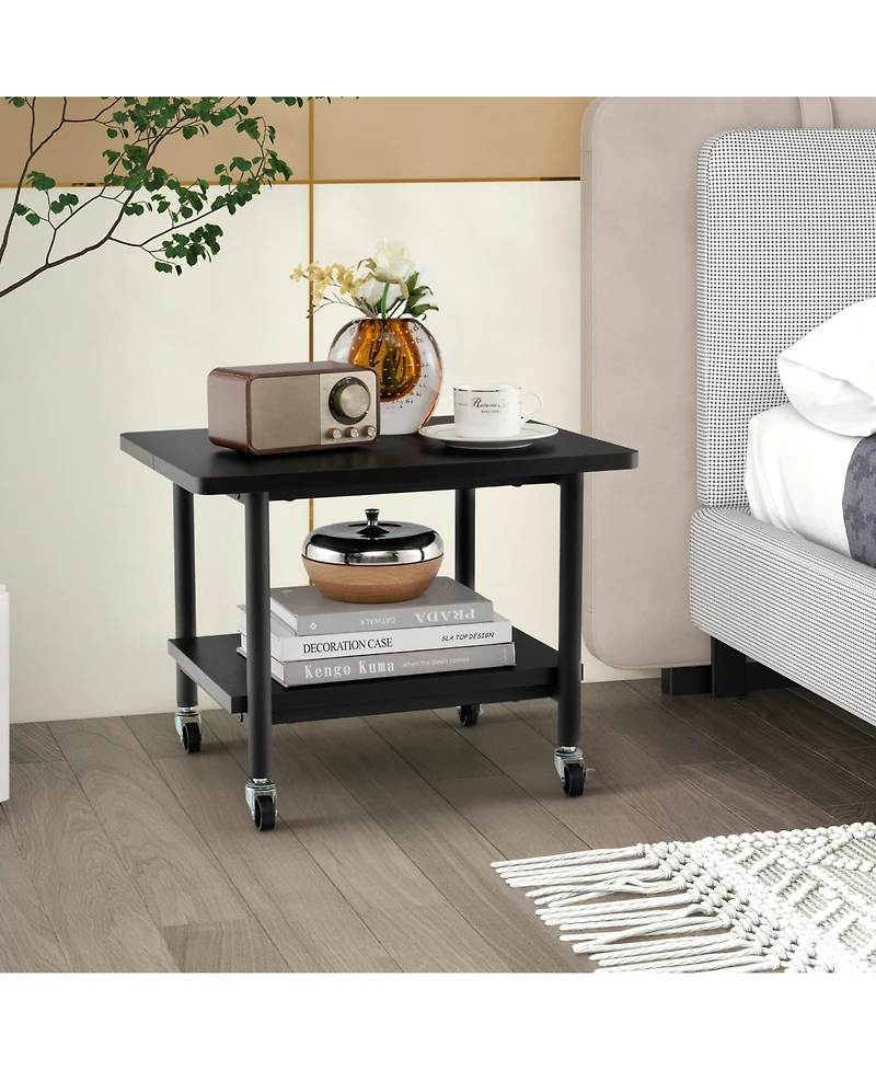 Gouun Under Desk Printer Stand with 4 Wheels and Locking Mechanism