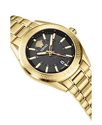 Versace Men's V-Code Ip Yellow Gold Stainless Steel Bracelet Watch, 42mm