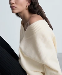 Mango Women's Oversized V-Neck Sweater