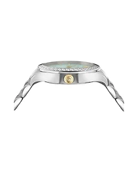 Versace Hellenyium Silver Stainless Steel Bracelet Watch, 36mm