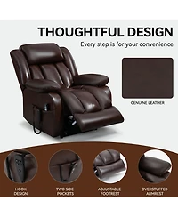 Mondawe Genuine Leather Power Lift Recliner Chair