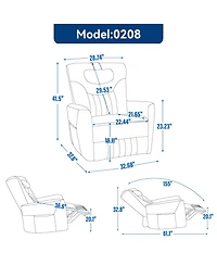 Mondawe Swivel And Rocker Power Recliner Chair