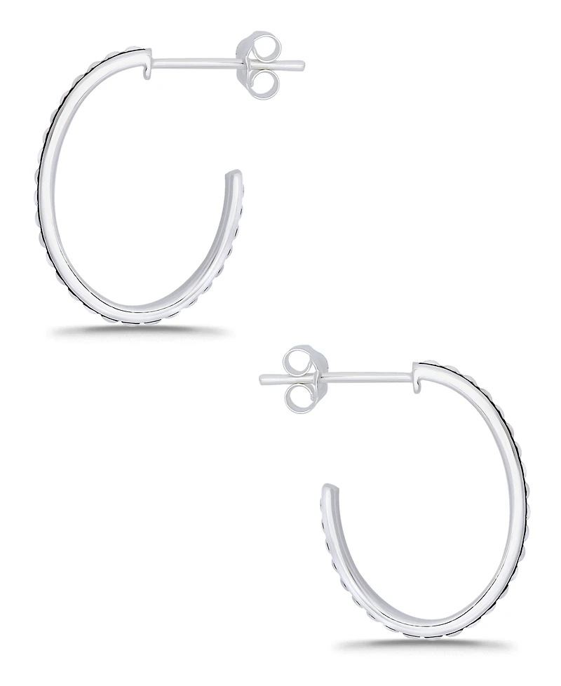 Macy's Oxidized Oval Half Hoop Earrings