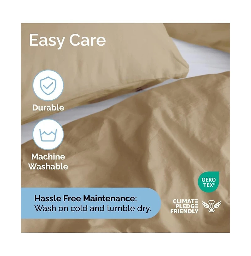 Premium Microfiber Duvet Cover Set - Full Cream