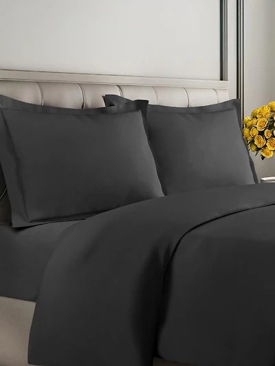 Premium Microfiber Duvet Cover Set - King Cream