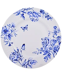 222 Fifth Cassian Embossed Toile Blue Porcelain 12 Pc. Dinnerware Set, Service for 4