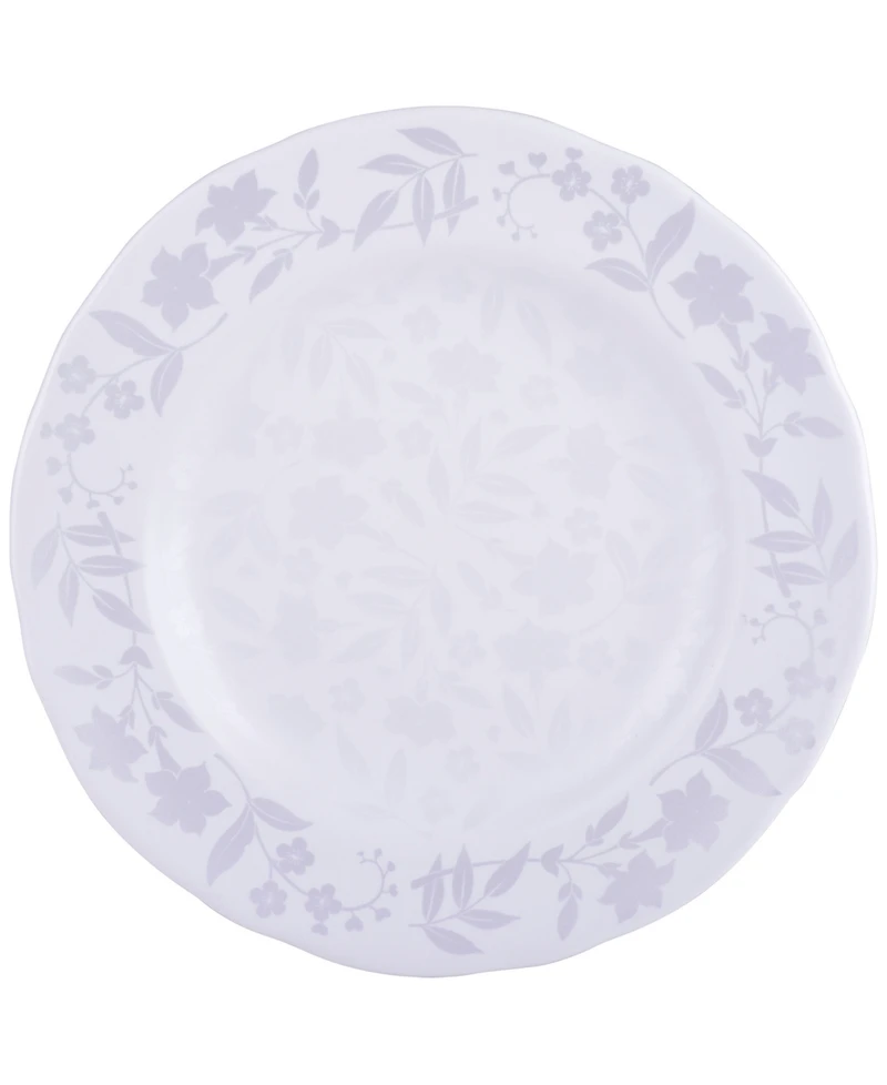 222 Fifth Refreshed Floral White Porcelain 12 Pc. Dinnerware Set, Service for 4