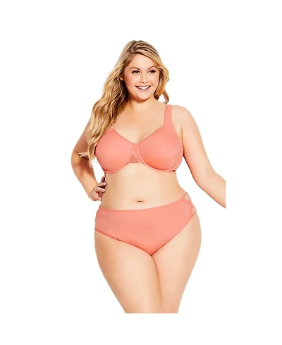 Avenue Plus Fashion Microfiber Hi Cut Brief