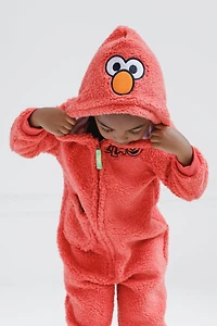 Sesame Street Toddler Boys Cozy Sherpa Zip Up Cosplay Costume Coverall Newborn to (Newborn - 4T