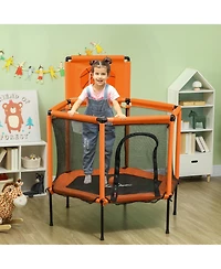 Qaba 48" Trampoline, Toddler Trampoline with Safety Enclosure Net,