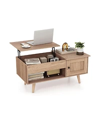 Gouun Lift Top Table with Storage and Hidden Compartment