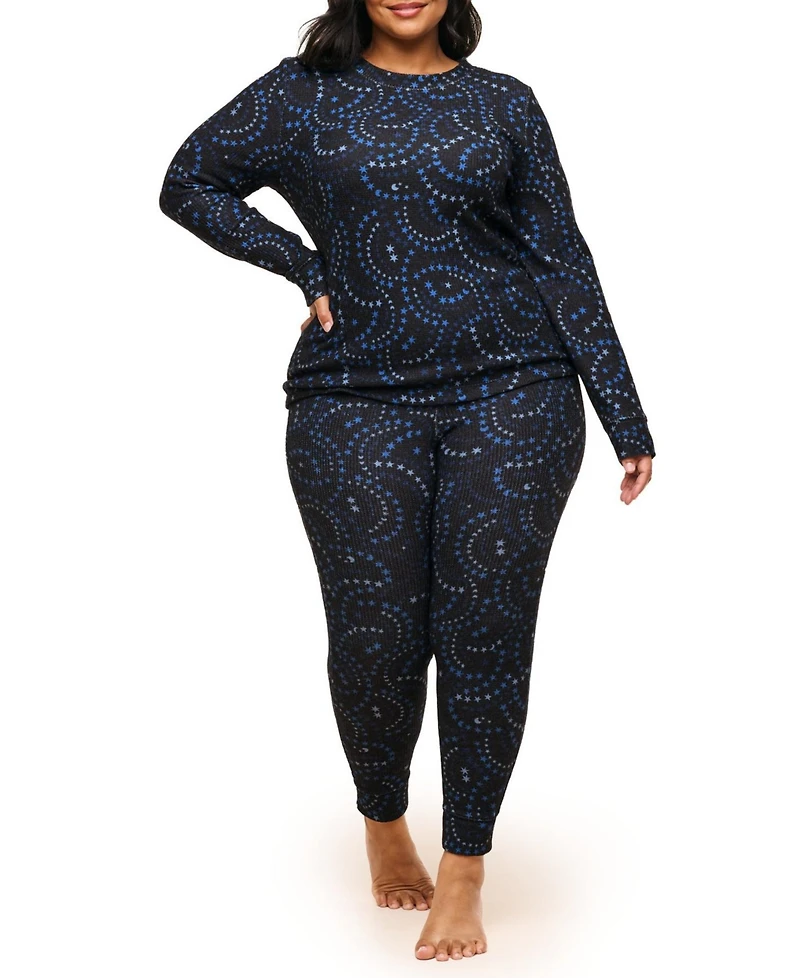 Adore Me Plus Janise Pajama Long Sleeve Top & Leggings Set