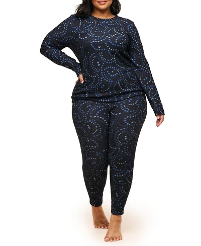 Adore Me Plus Janise Pajama Long Sleeve Top & Leggings Set
