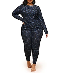 Adore Me Plus Janise Pajama Long Sleeve Top & Leggings Set