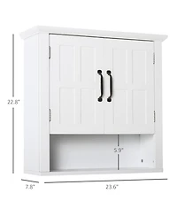 Homcom Bathroom Wall Cabinet, Medicine Cabinet w/ Adjustable Shelf