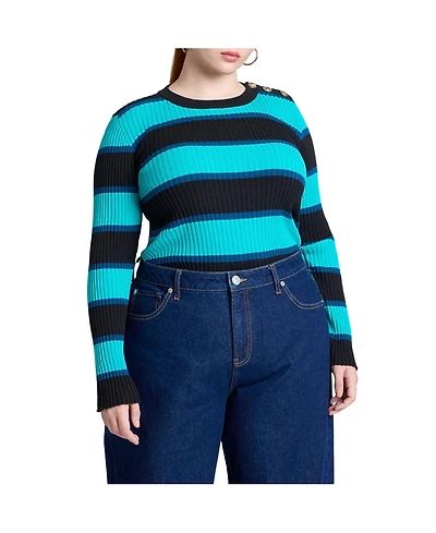 Eloquii Women's Plus Hardware Detail Sweater