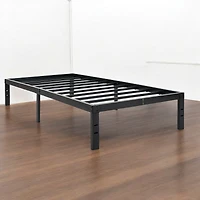 Slickblue College Dorm Metal Platform Bed Frame Sturdy and Space-Saving