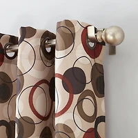 Celestial Print Semi-Sheer Grommet Curtain Panel