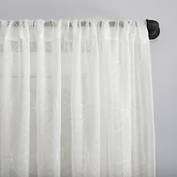 Tamaryn Embroidered Trellis Sheer Rod Pocket Curtain Panel
