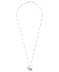 Diamond G.o.a.t. Pendant 18" Necklace (1/6 ct. t.w.) in 10k White Gold, Exclusively at Macy's