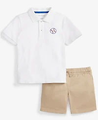 Epic Threads Toddler Boys 2T-4T Baseball Polo & Shorts Set, Exclusively at Macy's
