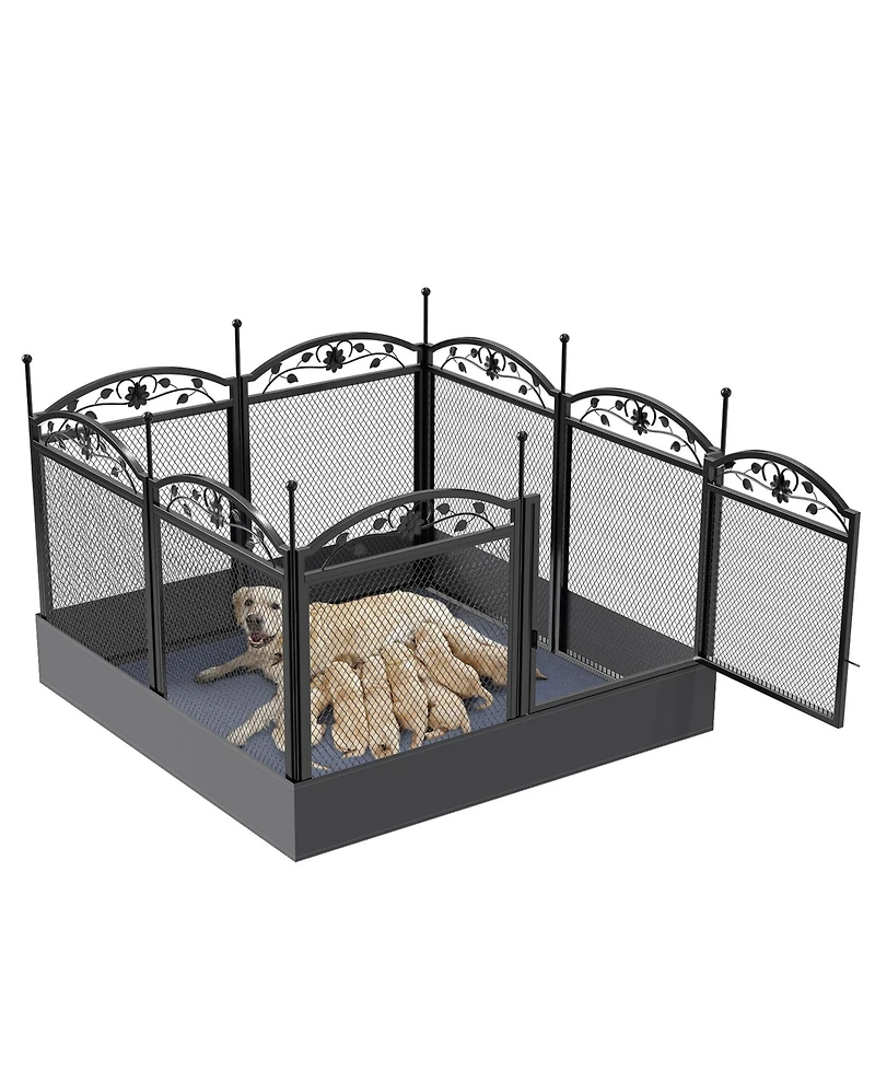 Bingopaw Pet Indoor Playpen Crate with Waterproof Heavy Duty Puppy Outdoor Exercise Play Pen