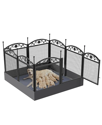 Bingopaw Pet Indoor Playpen Crate with Waterproof Heavy Duty Puppy Outdoor Exercise Play Pen